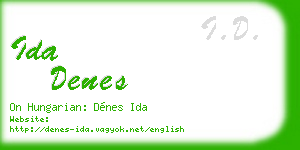 ida denes business card